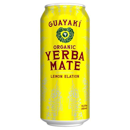 Guayaki Yerba Mate Organic Lemon Elation 15.5oz Can