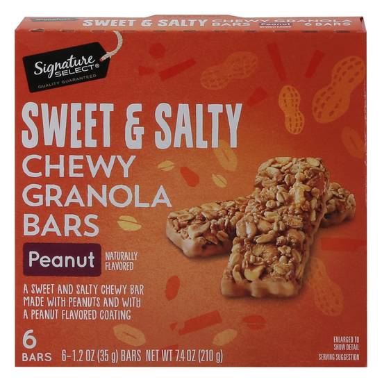 Signature Select Peanut Sweet Salty Granola Bars (6 ct)