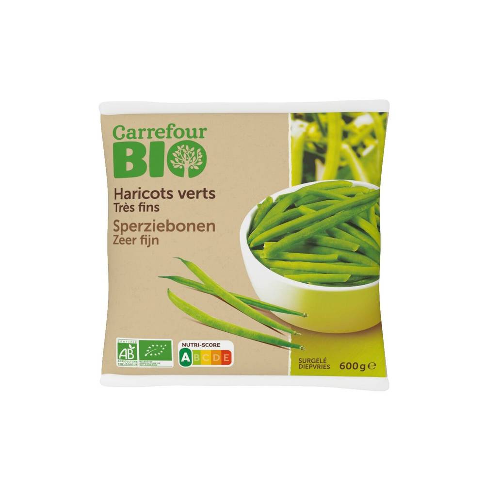 Carrefour - Haricots verts bio très fins (600g)