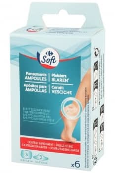 Apósitos ampollas Carrefour Soft 6 ud.