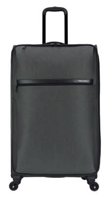 Skyline Softside Checked Spinner Suitcase, L, Gray Heather