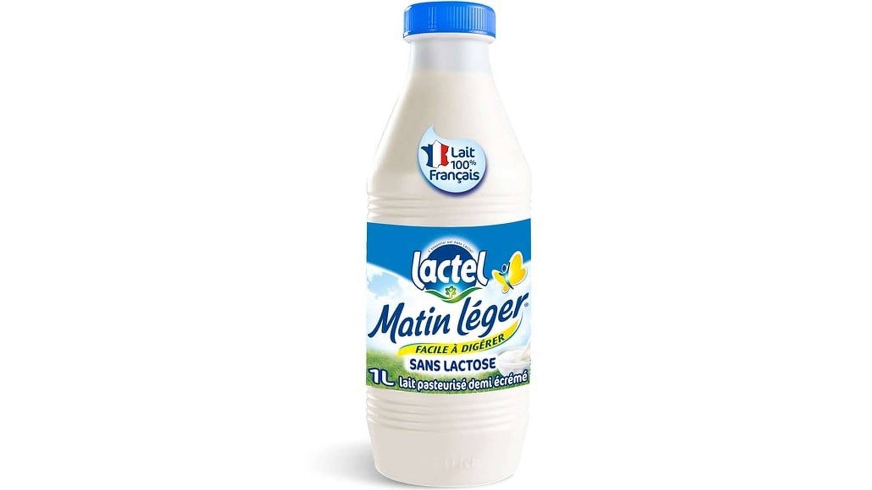 Lactel - Matin léger lait frais demi-écrémé pasteurisé sans lactose (1 L)