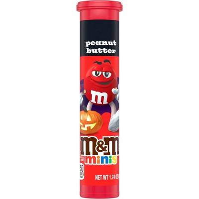 M&M's Minis Halloween Peanut Butter Chocolate Candy Megatube - 1.74oz