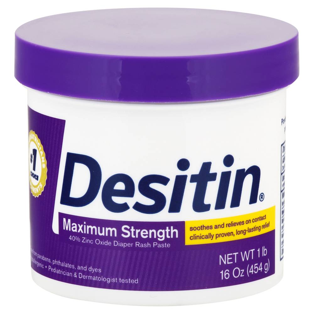 Desitin Maximum Strength Diaper Rash Cream With Zinc Oxide