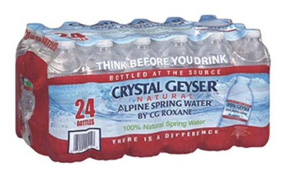 Crystal Geyser Spring Water, 0.5 Liters, Pack Of 24