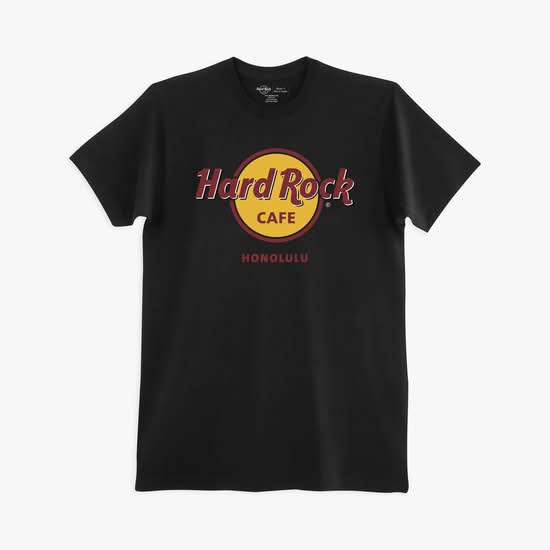 Hard Rock Honolulu Classic Logo Tee Black
