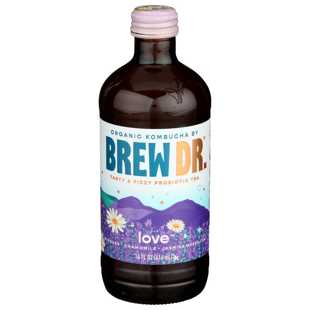 Brew Dr.Kombucha Love Organic Green Tea Drink (14 fl oz)