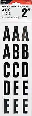 Cosco Letters, Numbers & Symbols, Adhesive, 2, Black (018131)