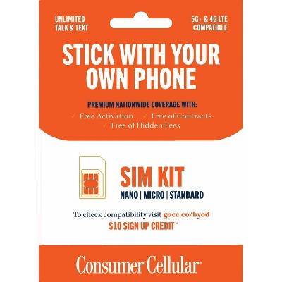 Consumer Cellular All-In-One Sim Kit