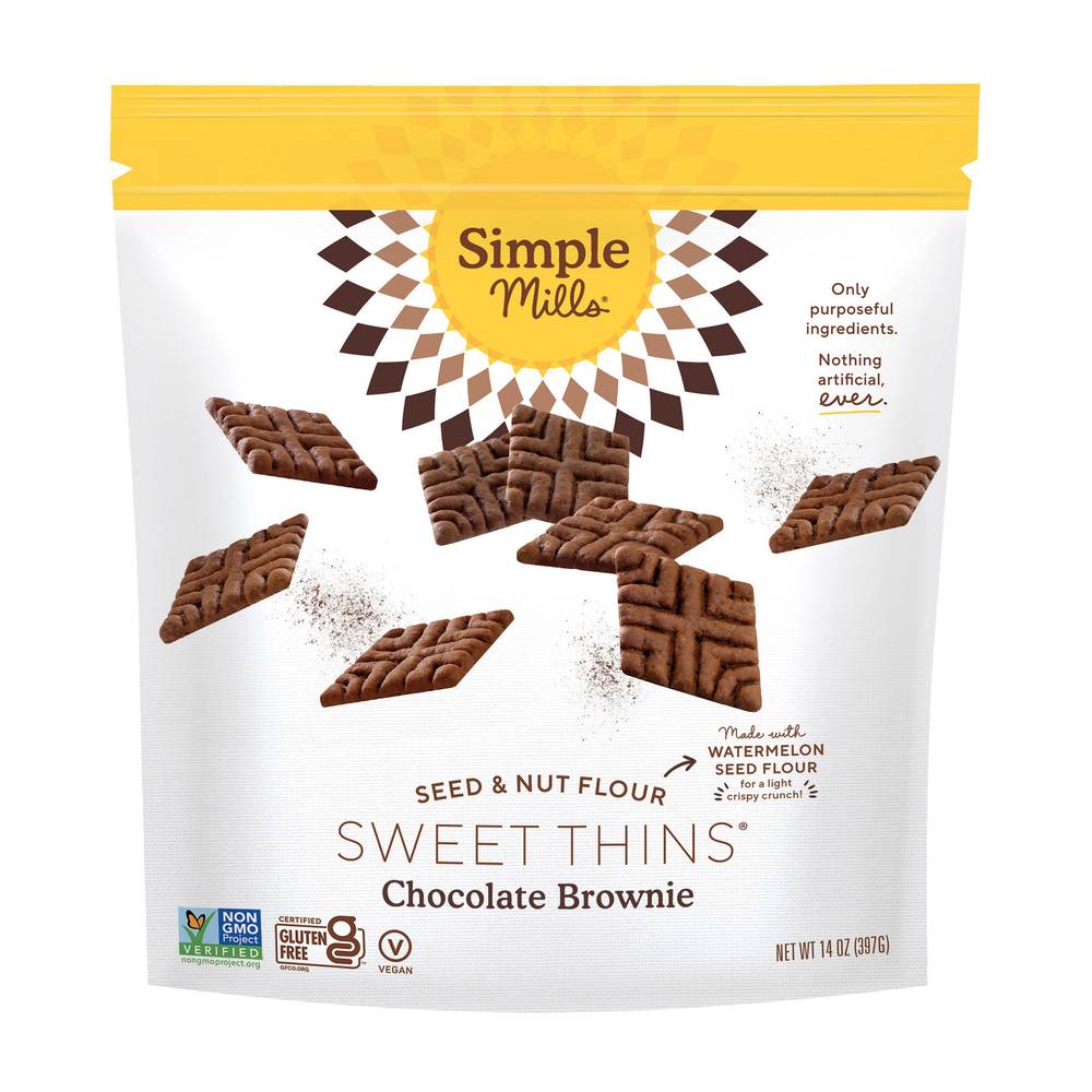 Simple Mills Chocolate Brownie Sweet Thins (14 oz)