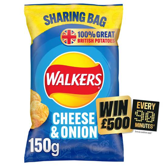 Walkers Crisps Cheese & Onion 150g