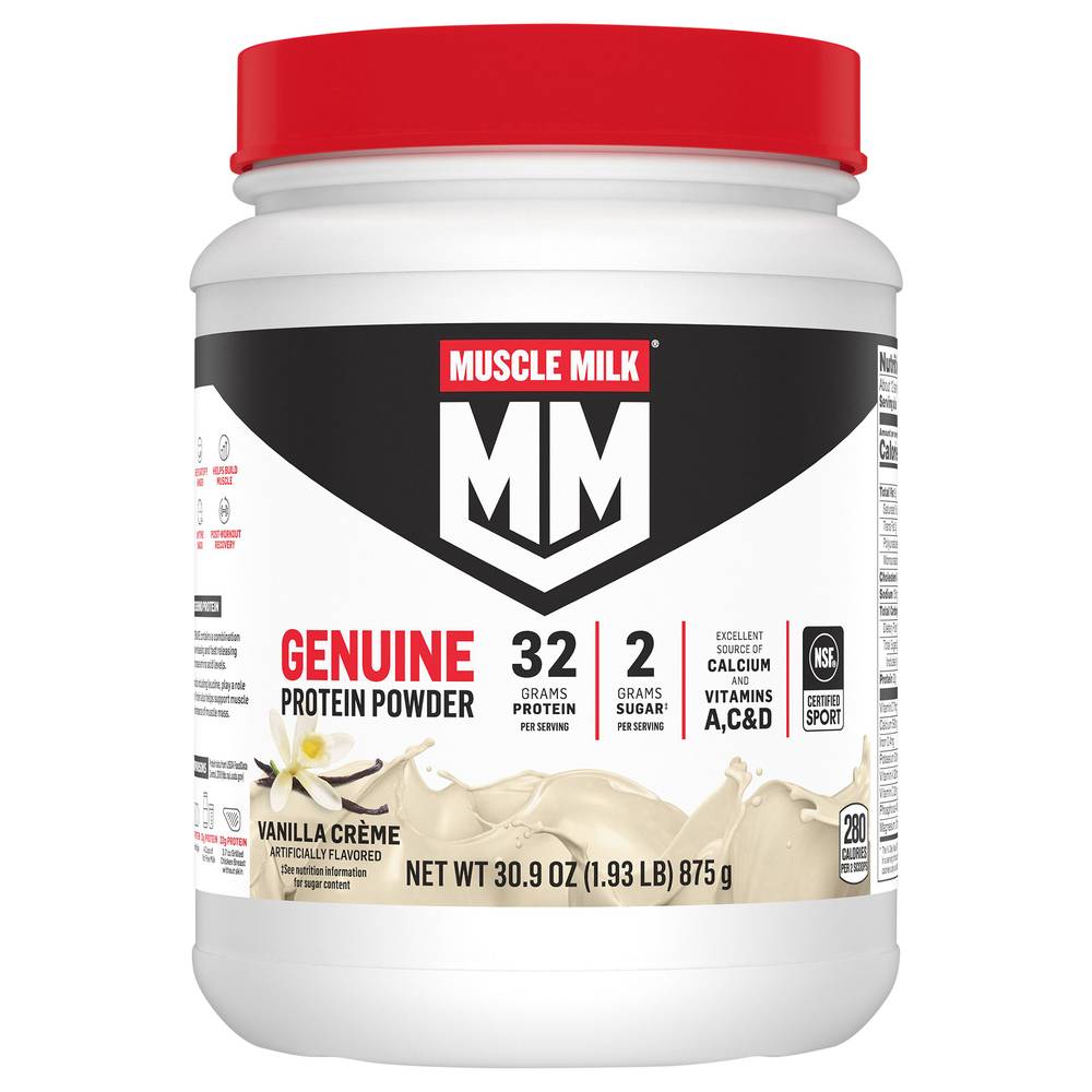 Muscle Milk Genuine Protein Powder, Vanilla Creme (30.9 oz)