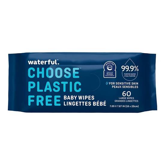Waterful Choose Plastic Free Baby Wipes (60 units)