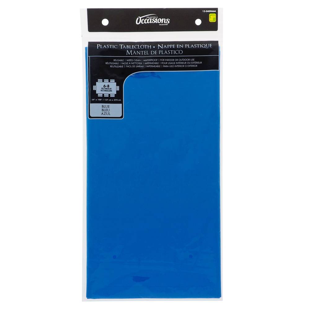 Plastic Disposable Tablecloth - Blue