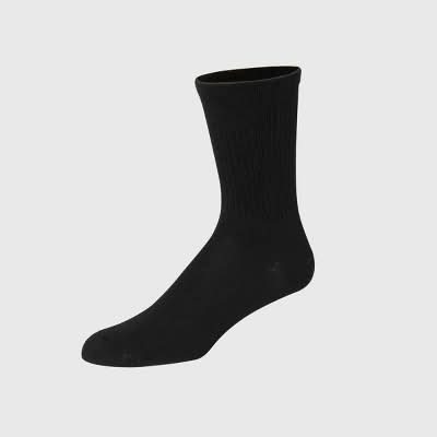Hanes Lightweight Comfort Crew Socks Value pack, Men, 6-12, Black (20 ct)
