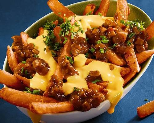 Smokey Cheddar Süsskartoffel-Fritten