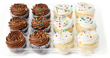 White & Chocolate Cupcakes With Buttercreme 12 Counts - Each