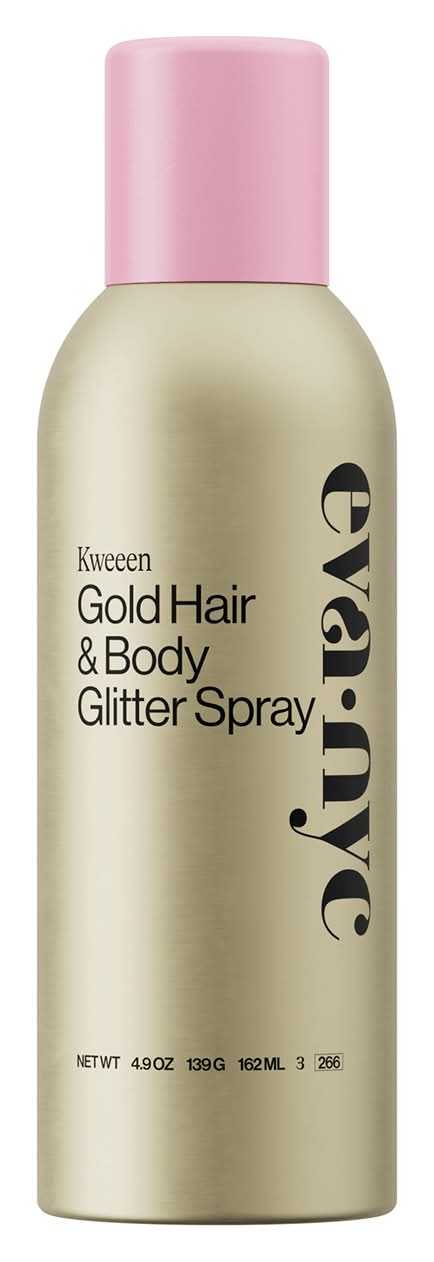 Eva NYC Kweeen Gold Hair & Body Glitter Hair Spray