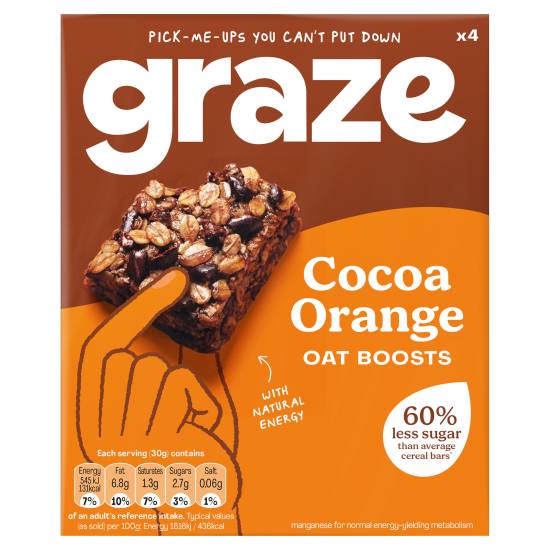 Graze Superfood Oat Boosts Cocoa Orange (120g)