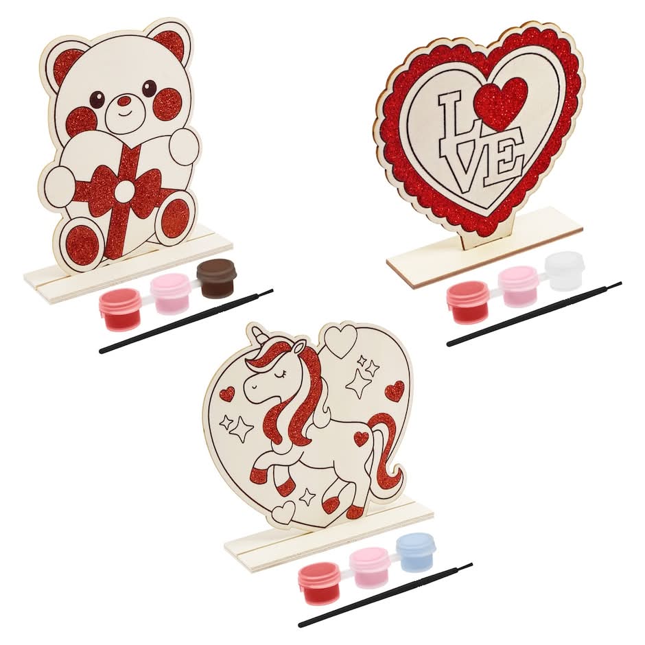 Seasonal Collection Valentine's DIY Glitter Paint Kit, 4 pc.