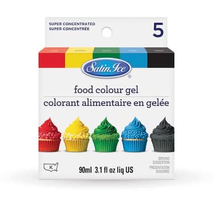 Satin Ice Food Color Gel (3 fl oz, 5 ct)