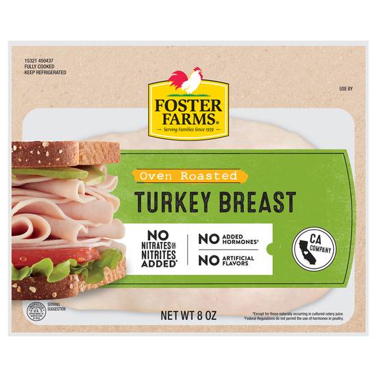 Foster Farms Oven Roasted Turkey Breast Deli Meat