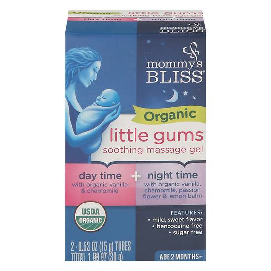 Mommy's Bliss Organic Day Time + Night Time Little Gums Gel (2 ct)
