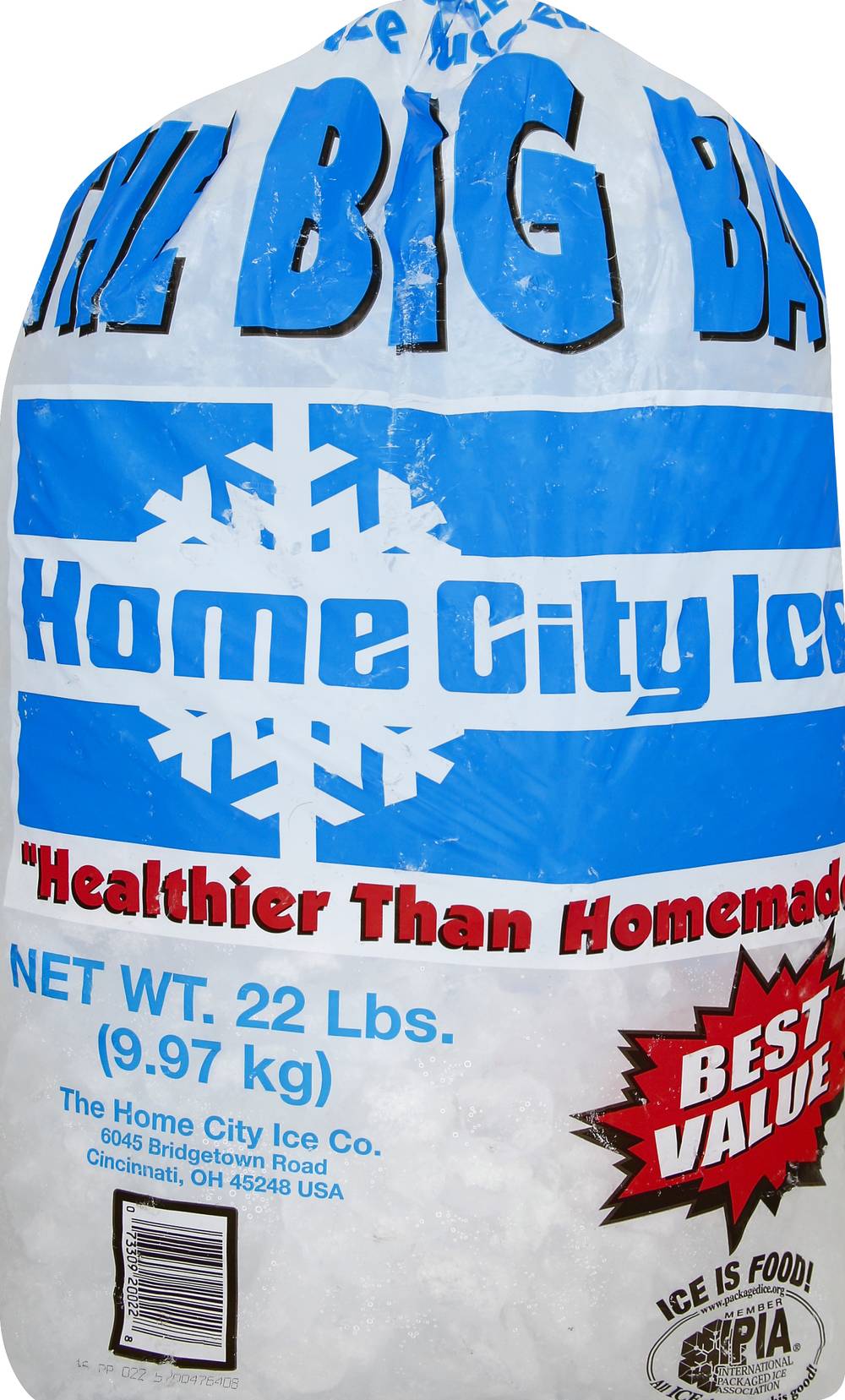 Home City Ice Healthier Than Homemade Ice (22 lbs)