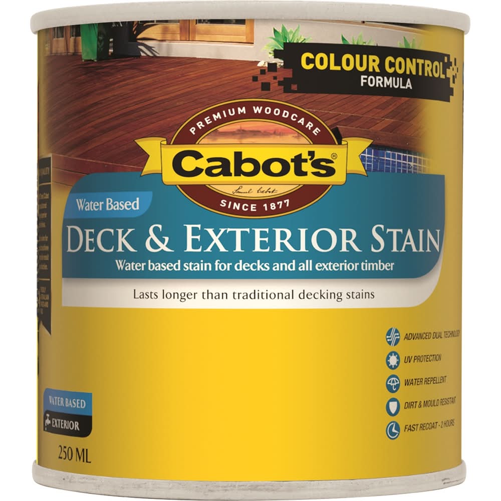 Cabot's 250ml Merbau Water Based Deck And Exterior Timber Stain - Merbau