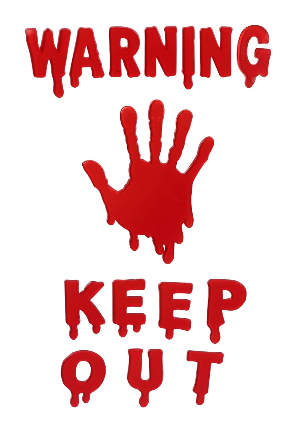 Haunted Living 9-in Warning Keep Out Gel Window Cling