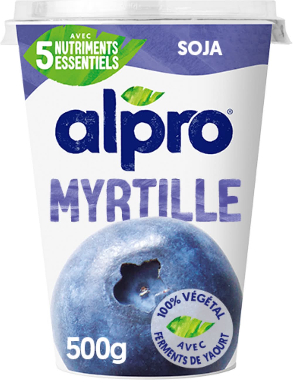 Alpro - Yaourt soja, myrtille (500g)