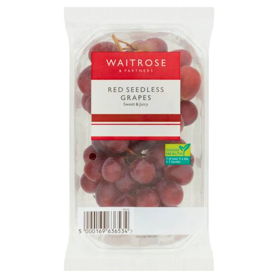 Waitrose & Partners Red Seedless Grapes