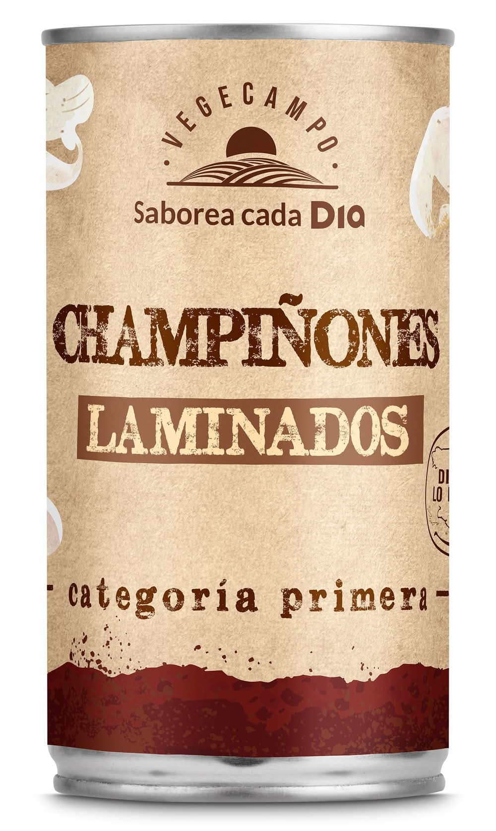 Champiñones Laminados Vegecampo De Dia Lata 185 G