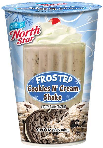 North Star Frosted Cookies N’ Cream Shake Frozen Dairy Dessert