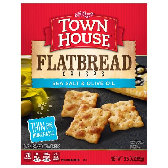 Town House Sea Salt & Olive Oil Flatbread Crisps (9.5 oz)