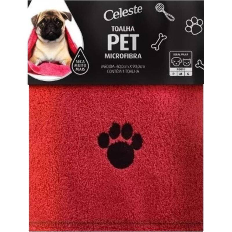 Celeste toalha pet em microfibra (60 cm x 90 cm/sortido)