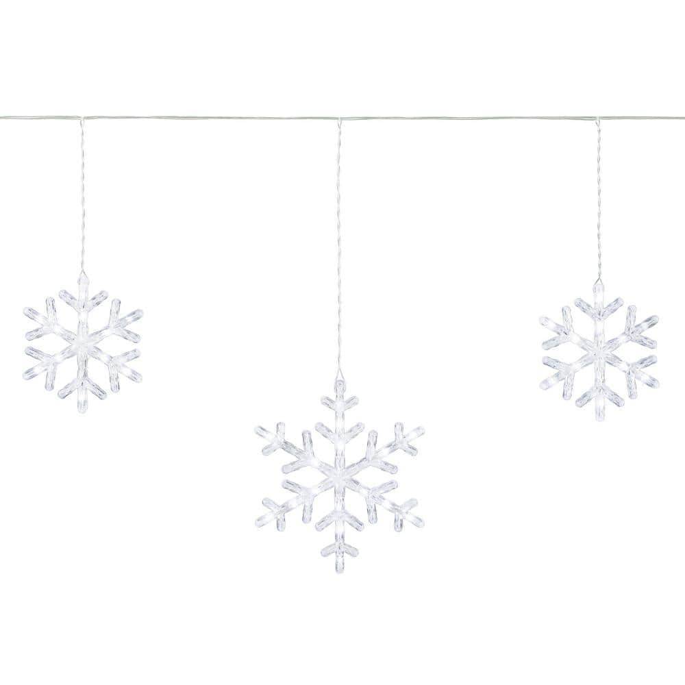 Home Accents Holiday 150 Count Cool White Twinkling Led Snowflakes Lights