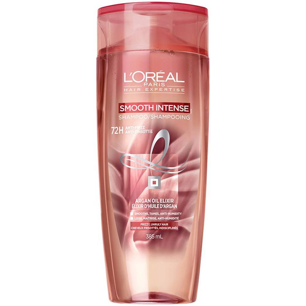 L'Oréal Smooth Intense Shampoo Frizzy, Unruly Hair (385 ml)