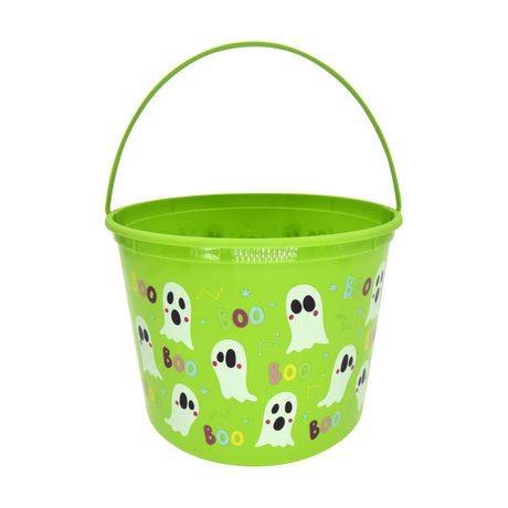 Way to Celebrate! Halloween Ghost Trick or Treat Plastic Bucket ...