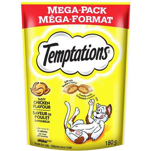 Whiskas poulet savoureux (180 g) - temptations tasty chicken treats for cats (180 g)