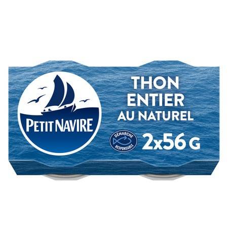 Thon naturel  PETIT NAVIRE - le lot de 2 boites de 56g