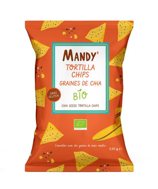 Mandy' - Tortilla chips graines de chia bio