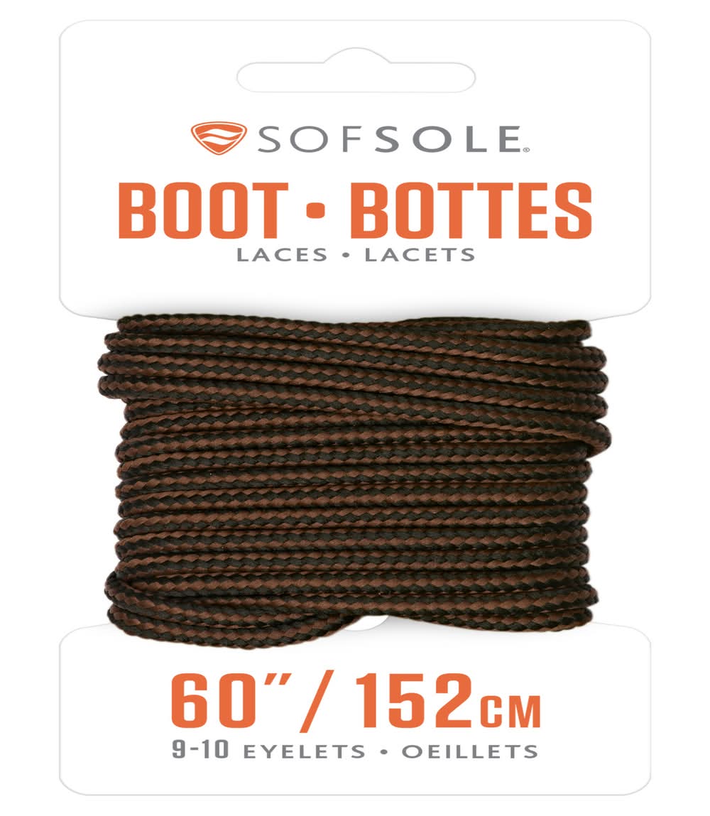 Sof Sole 60 In. Balck-Brown Boot Laces