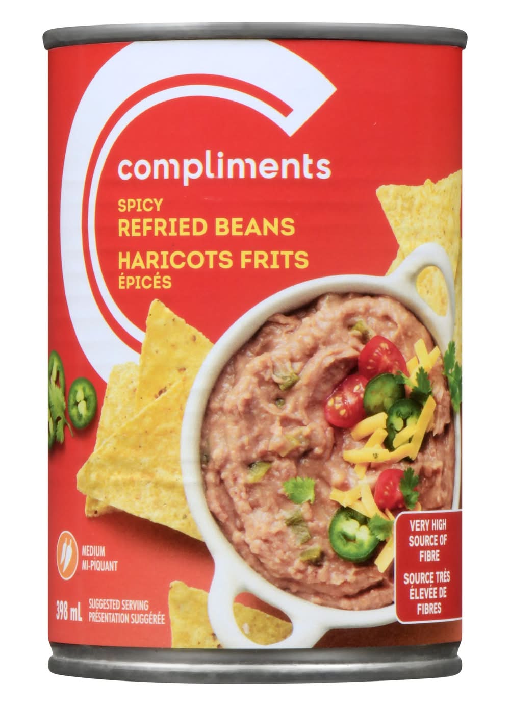 Compliments Spicy Refried Beans (398 ml)