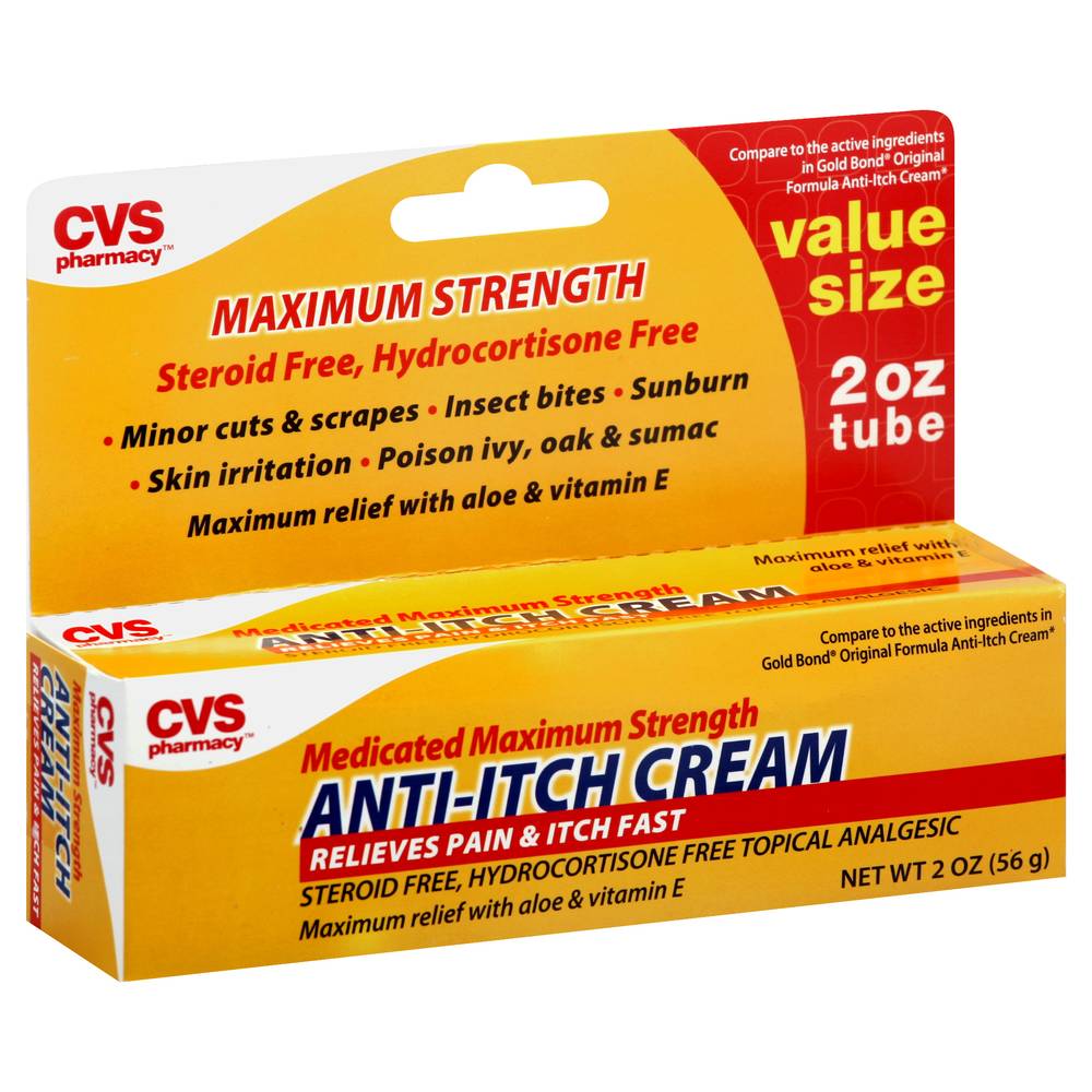 CVS Pharmacy Medicated Maximum Strength Anti-Itch Cream (2 oz)