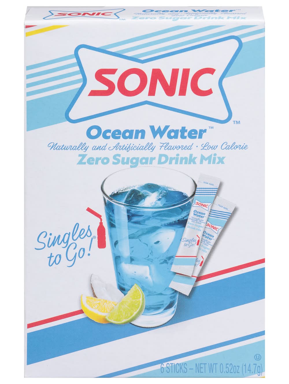 Sonic Singles To Go Ocean Water Zero Sugar Drink Mix (0.52 oz)
