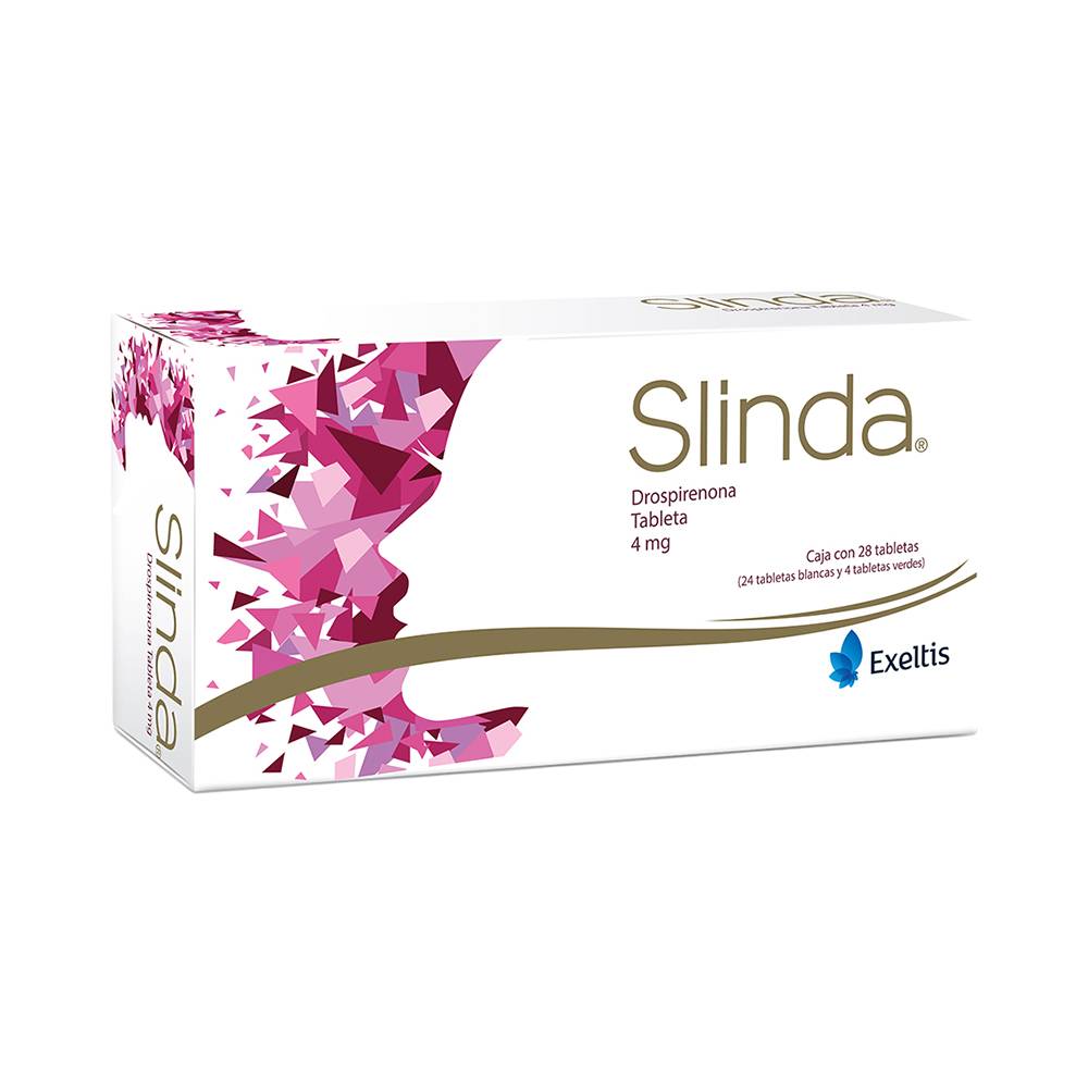 Exeltis slinda drospirenona 4 mg comprimidos recubiertos (caja con 28 piezas)
