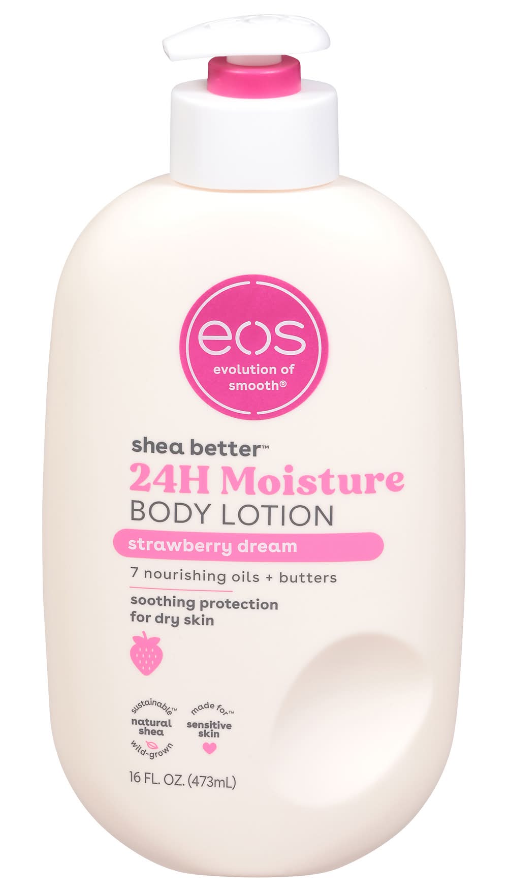 eos Shea Better 24h Moisture Body Lotion, Strawberry Dream (16 fl oz)