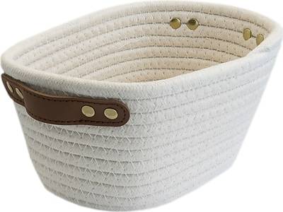 Èccolo Martha Stewart Small Cotton Basket, Cream