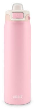 Ello Pop and Fill Stainless Steel Water Bottle 22 oz, Sorbet Pink
